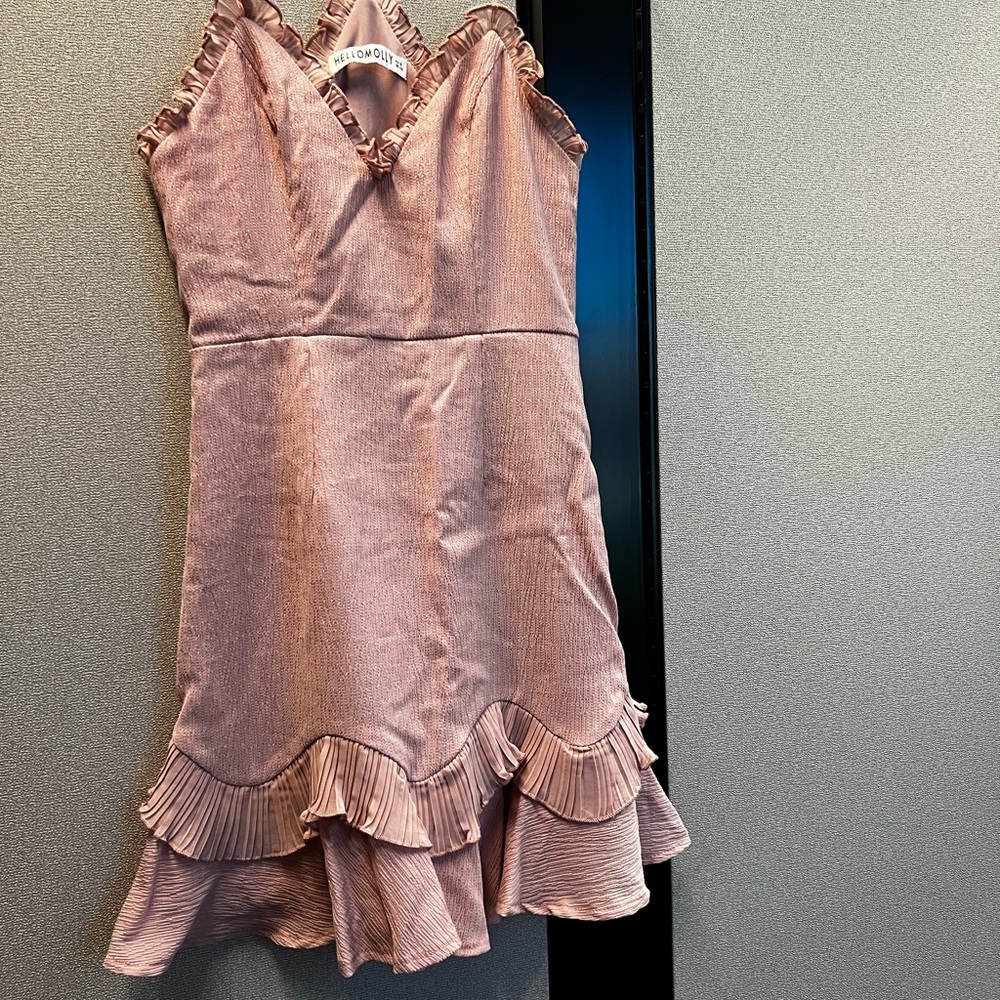 Hello Molly Blush Ruffle Dress
